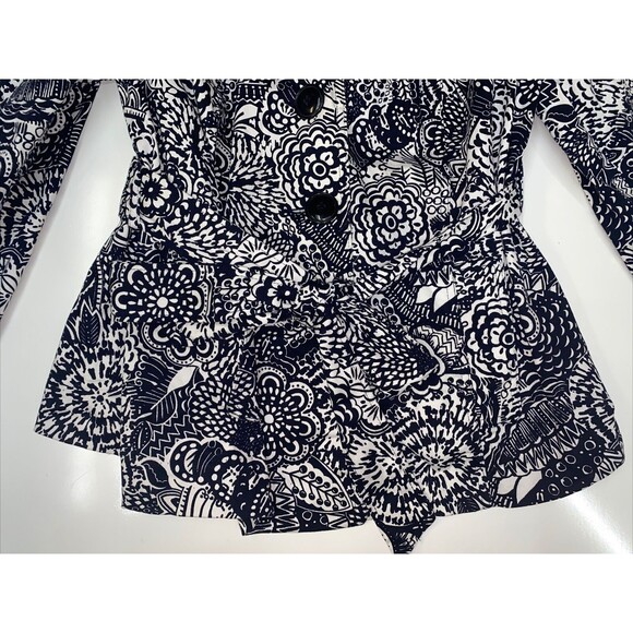 Briggs New York Womens black and white button up jacket with belt size 18w - Picture 4 of 11